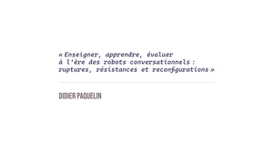Présentation de Didier Paquelin pour la journée de la pédagogie du 6 juin 2026
