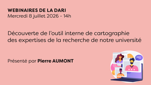 Les webinaires de la DARI : 