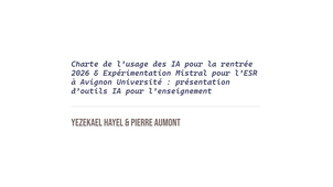 Presentation de Yezekael Hayel et Pierre Aumont